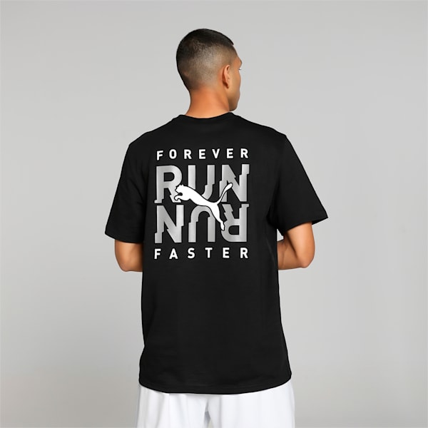 Men's Graphic Run Emblem Training T-shirt, PUMA Black, extralarge-IND