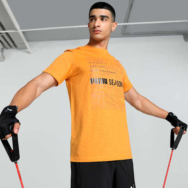 SEASONS TRAIL Men's Training T-shirt, Ginger Tea, extralarge-IND