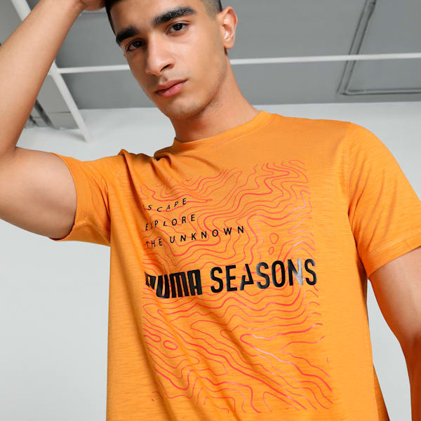 SEASONS TRAIL Men's Training T-shirt, Ginger Tea, extralarge-IND