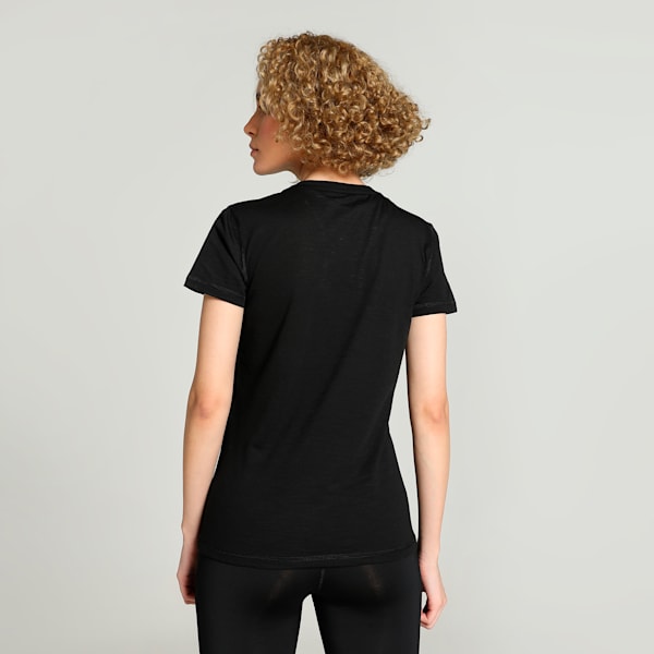 Women's Graphic Script Training T-shirt, PUMA Black, extralarge-IND