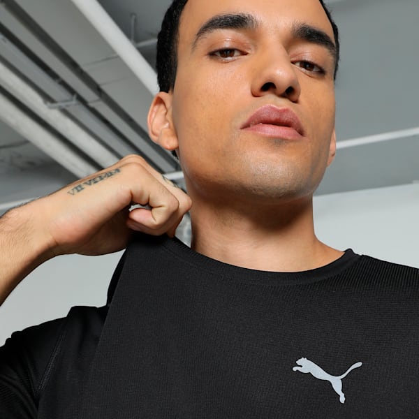 RUN FAVORITE VELOCITY Men's Running T-shirt, PUMA Black-Sun Stream, extralarge-IND