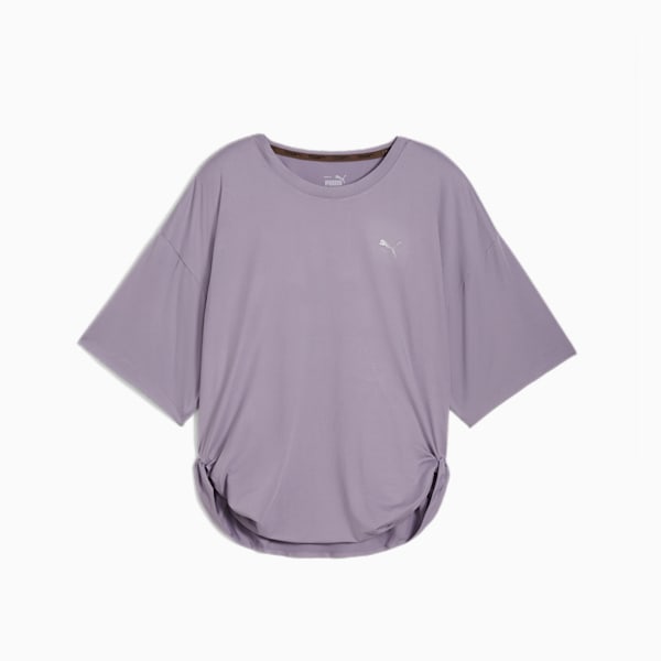 ウィメンズ ヨガ スタジオ ツイスト 半袖 Tシャツ, Pale Plum, extralarge-JPN