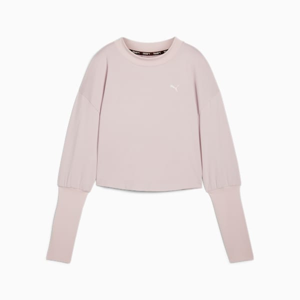 ウィメンズ ヨガ スタジオ クラウドスパン クルースウェット, Mauve Mist, extralarge-JPN