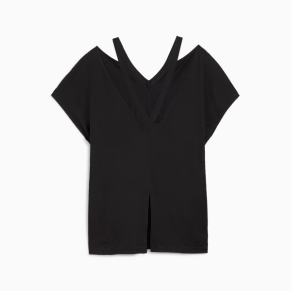 ウィメンズ ヨガ スタジオ ファッション 半袖 Tシャツ, PUMA Black, extralarge-JPN
