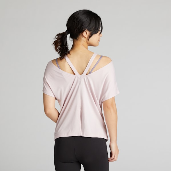 ウィメンズ ヨガ スタジオ ファッション 半袖 Tシャツ, Mauve Mist, extralarge-JPN