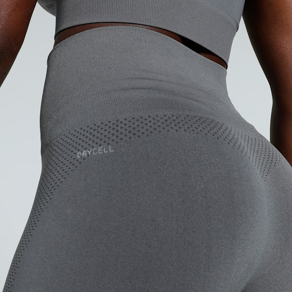 Women's Seamless Training Tights, Cool Dark Gray, extralarge-IND
