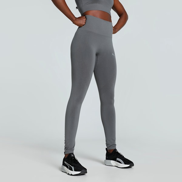 Women's Seamless Training Tights, Cool Dark Gray, extralarge-IND