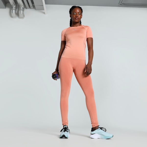 Women's Seamless Training Tights, Deeva Peach, extralarge-IND