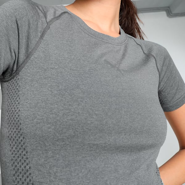 Women's Seamless Training Tee, Cool Dark Gray, extralarge-IND
