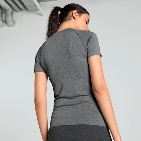 Women's Seamless Training Tee, Cool Dark Gray, extralarge-IND