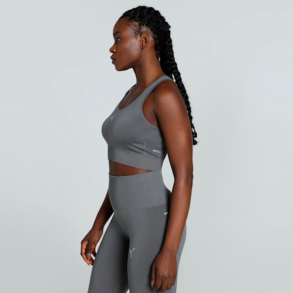 Women's Seamless Training Bra Top, Cool Dark Gray, extralarge-IND