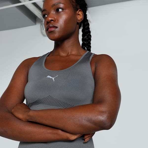 Women's Seamless Training Bra Top, Cool Dark Gray, extralarge-IND