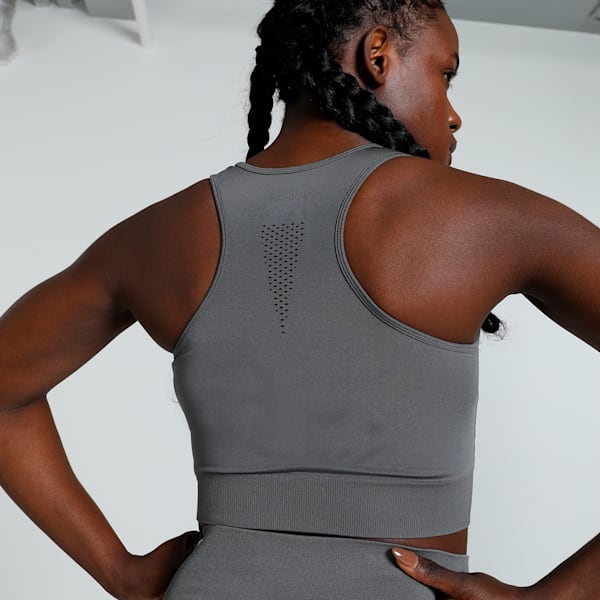 Women's Seamless Training Bra Top, Cool Dark Gray, extralarge-IND