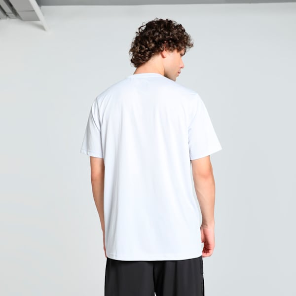 Men's Cat Logo Training Tee, Silver Mist, extralarge-IND