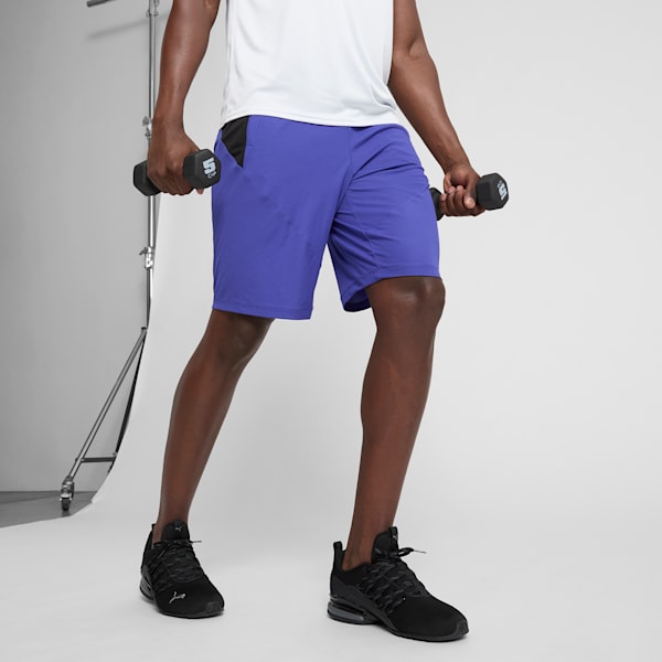 Shorts de entrenamiento PUMA CAT para hombre, Lapis Lazuli, extralarge