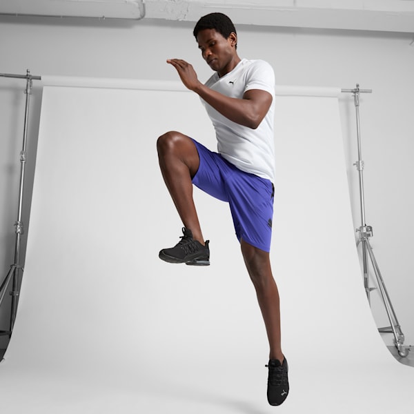 Shorts de entrenamiento PUMA CAT para hombre, Lapis Lazuli, extralarge