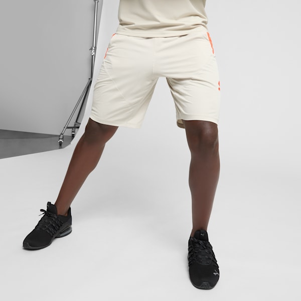 Shorts de entrenamiento PUMA CAT para hombre, Desert Dust, extralarge