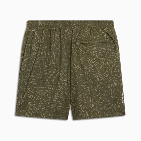 Men's All Over Print Running Shorts, Dark Olive-AOP, extralarge