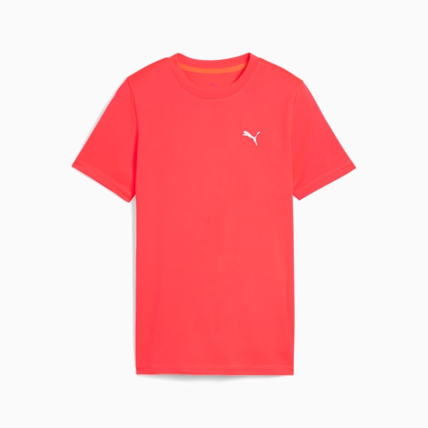 Train All Day Essentials Tee Youth, Glowing Red-PUMA White, extralarge-GBR
