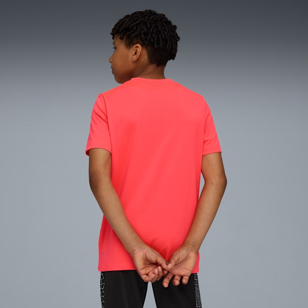 Train All Day Essentials Tee Youth, Glowing Red-PUMA White, extralarge-GBR