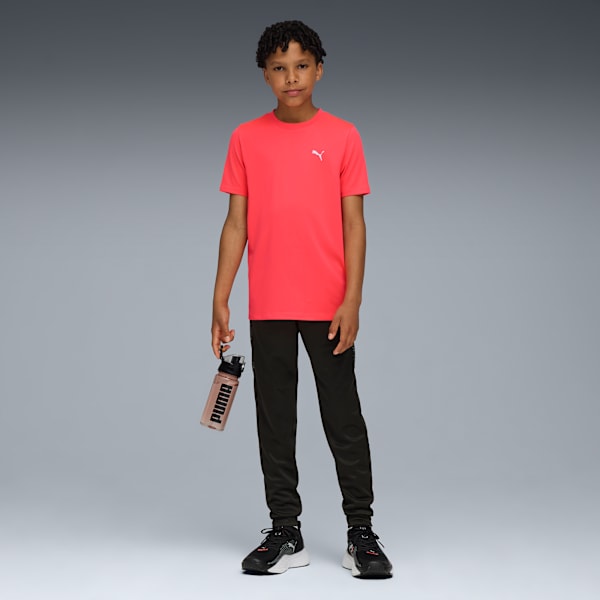 Train All Day Essentials Tee Youth, Glowing Red-PUMA White, extralarge-GBR