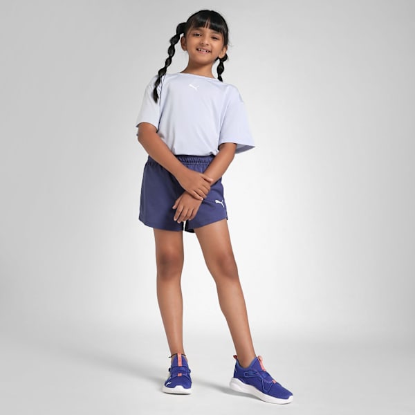 Train All Day Youth Woven Training Shorts, Blue Crystal, extralarge-IND