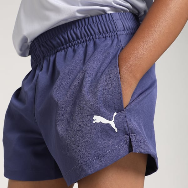 Train All Day Youth Woven Training Shorts, Blue Crystal, extralarge-IND