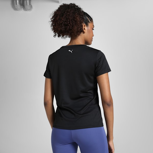 Graphic Slogan Women's Running Tee, PUMA Black-Q2, extralarge-IND