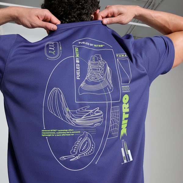 NITRO™ Graphic Men's Running Tee, Blue Crystal, extralarge-IND