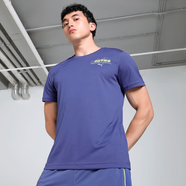 NITRO™ Graphic Men's Running Tee, Blue Crystal, extralarge-IND