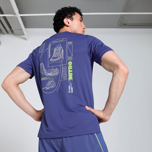 NITRO™ Graphic Men's Running Tee, Blue Crystal, extralarge-IND