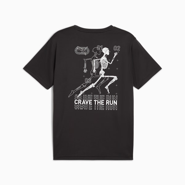 T-shirt graphique Skeleton Running Homme, PUMA Black, extralarge