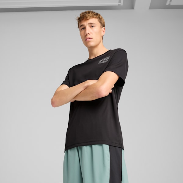 T-shirt graphique Skeleton Running Homme, PUMA Black, extralarge