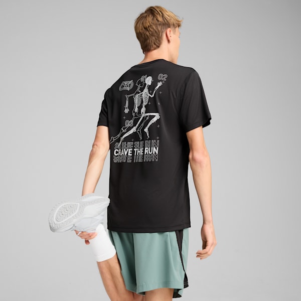 T-shirt graphique Skeleton Running Homme, PUMA Black, extralarge