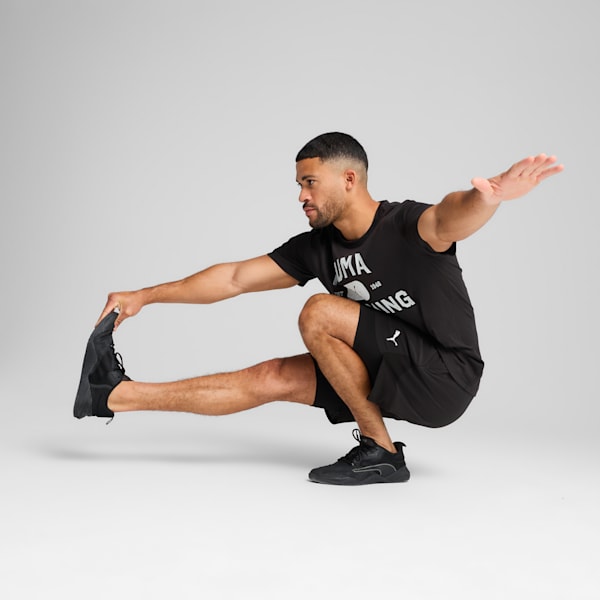 Camiseta de entrenamiento relajada con logotipo GRAPHICS para hombre, PUMA Black, extralarge