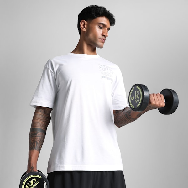 GRAPHICS Illustrative Men's Relaxed Fit Training Tee, PUMA White, extralarge-IND