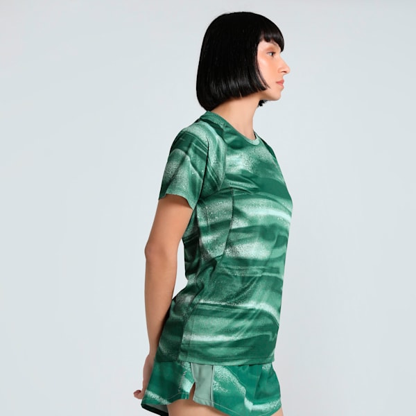 VELOCITY All-Over-Print Women's Running Tee, Green Moon, extralarge-IND