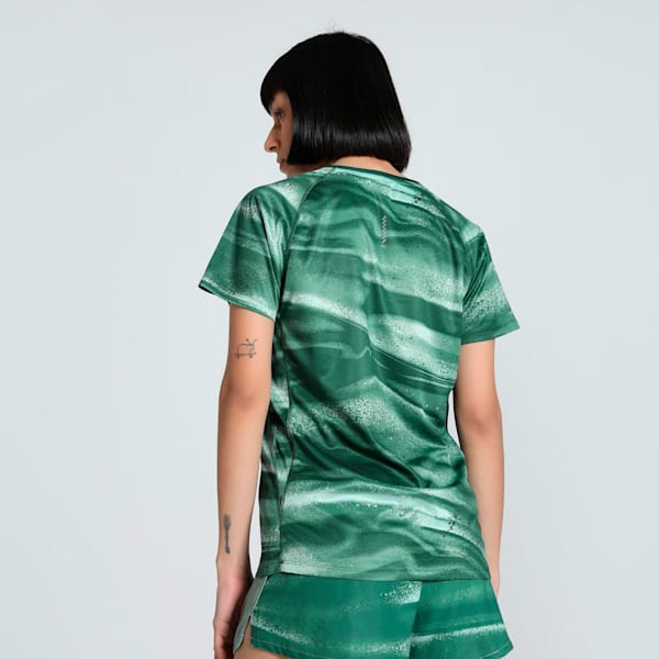 VELOCITY All-Over-Print Women's Running Tee, Green Moon, extralarge-IND