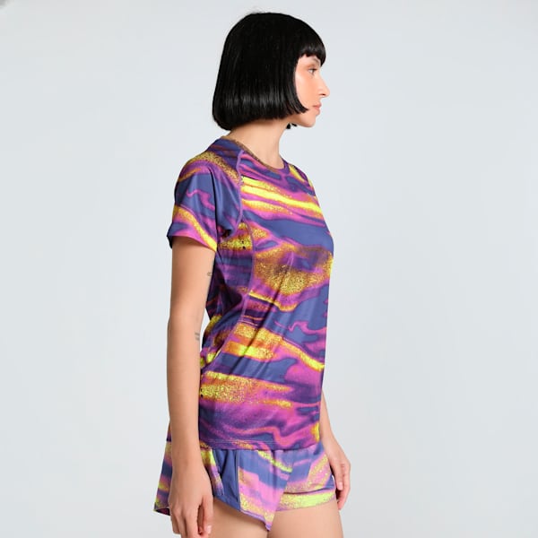 VELOCITY All-Over-Print Women's Running Tee, Wild Berry, extralarge-IND