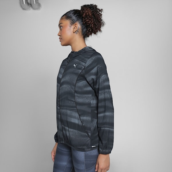 VELOCITY All-Over Print Woven Women's Running Jacket, PUMA Black, extralarge-IND