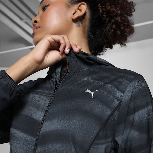 VELOCITY All-Over Print Woven Women's Running Jacket, PUMA Black, extralarge-IND