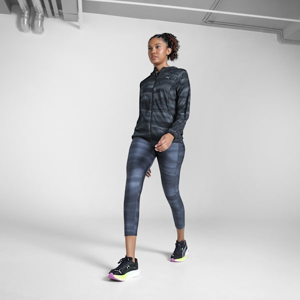 VELOCITY All-Over Print Woven Women's Running Jacket, PUMA Black, extralarge-IND