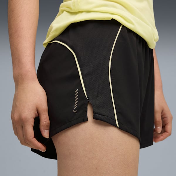 Shorts de running VELOCITY 7cm para mujer, PUMA Black-Gold Moon, extralarge