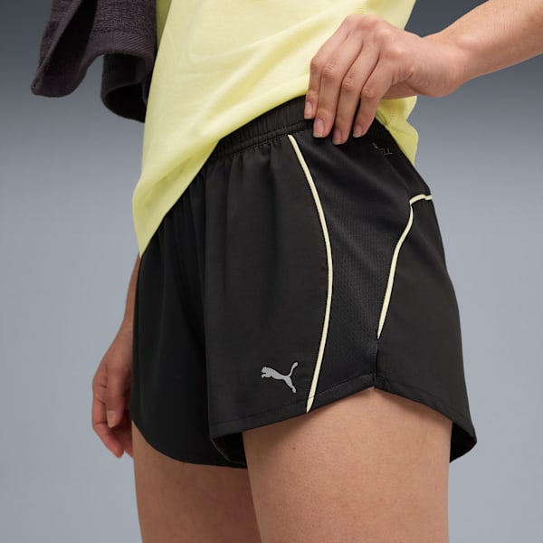 Shorts de running VELOCITY 7cm para mujer, PUMA Black-Gold Moon, extralarge