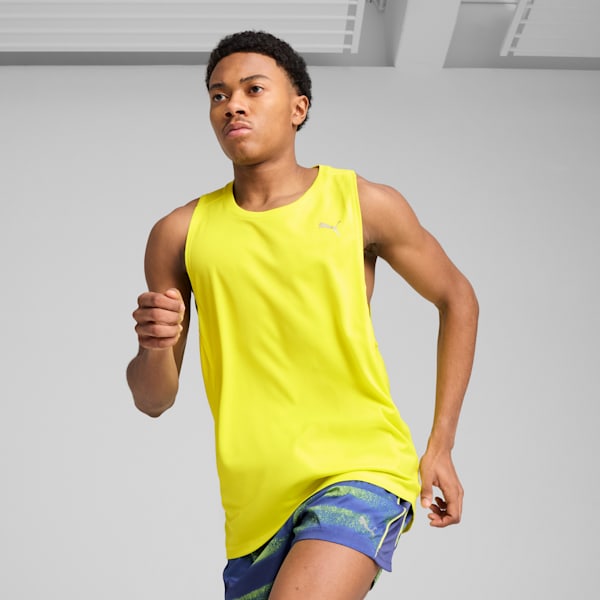VELOCITY Men's Running Tank, Lemon Sherbert, extralarge-IND