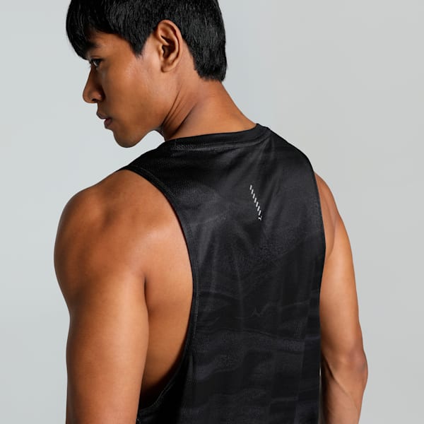 VELOCITY All-Over Print Polyblend Men's Running Tank, PUMA Black, extralarge-IND