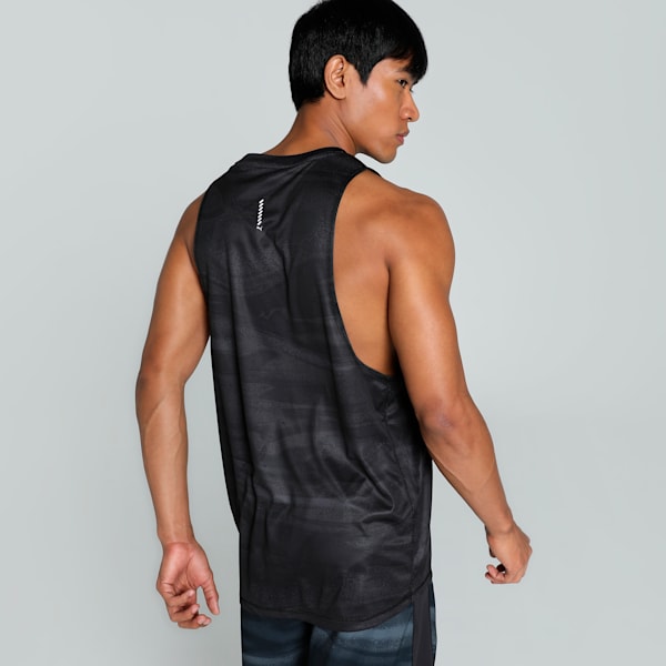 VELOCITY All-Over Print Polyblend Men's Running Tank, PUMA Black, extralarge-IND