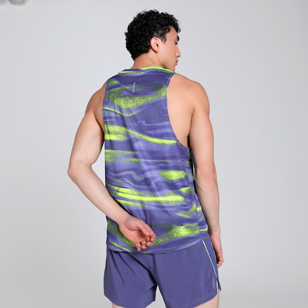 VELOCITY All-Over Print Polyblend Men's Running Tank, Blue Crystal, extralarge-IND