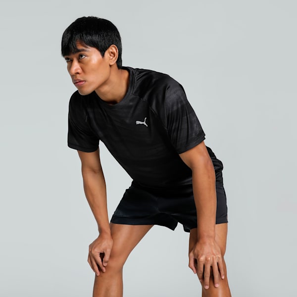 VELOCITY All-Over Print Men's Running Tee, PUMA Black, extralarge-IND