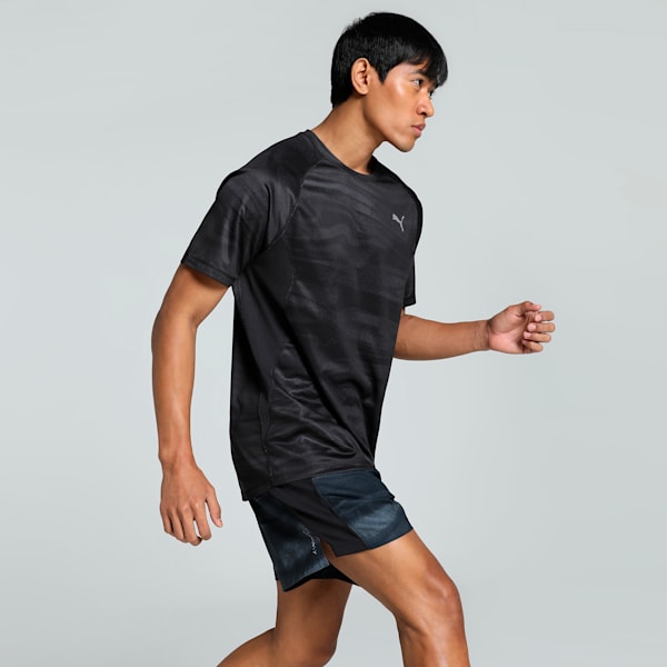 VELOCITY All-Over Print Men's Running Tee, PUMA Black, extralarge-IND